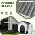 thumbnail image 5 of Homall Plastic Dog House with Adjustable Skylight Ventilation Waterproof Outdoor Indoor Kennel Multiple Sizes and Ages Available, Large Size, White&Gray, 5 of 7
