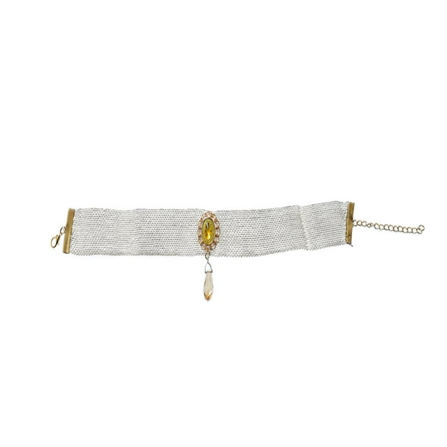 segolike Collier Large en Métal Doré avec Strass Collier Ras du Cou Chaîne de Bavoir