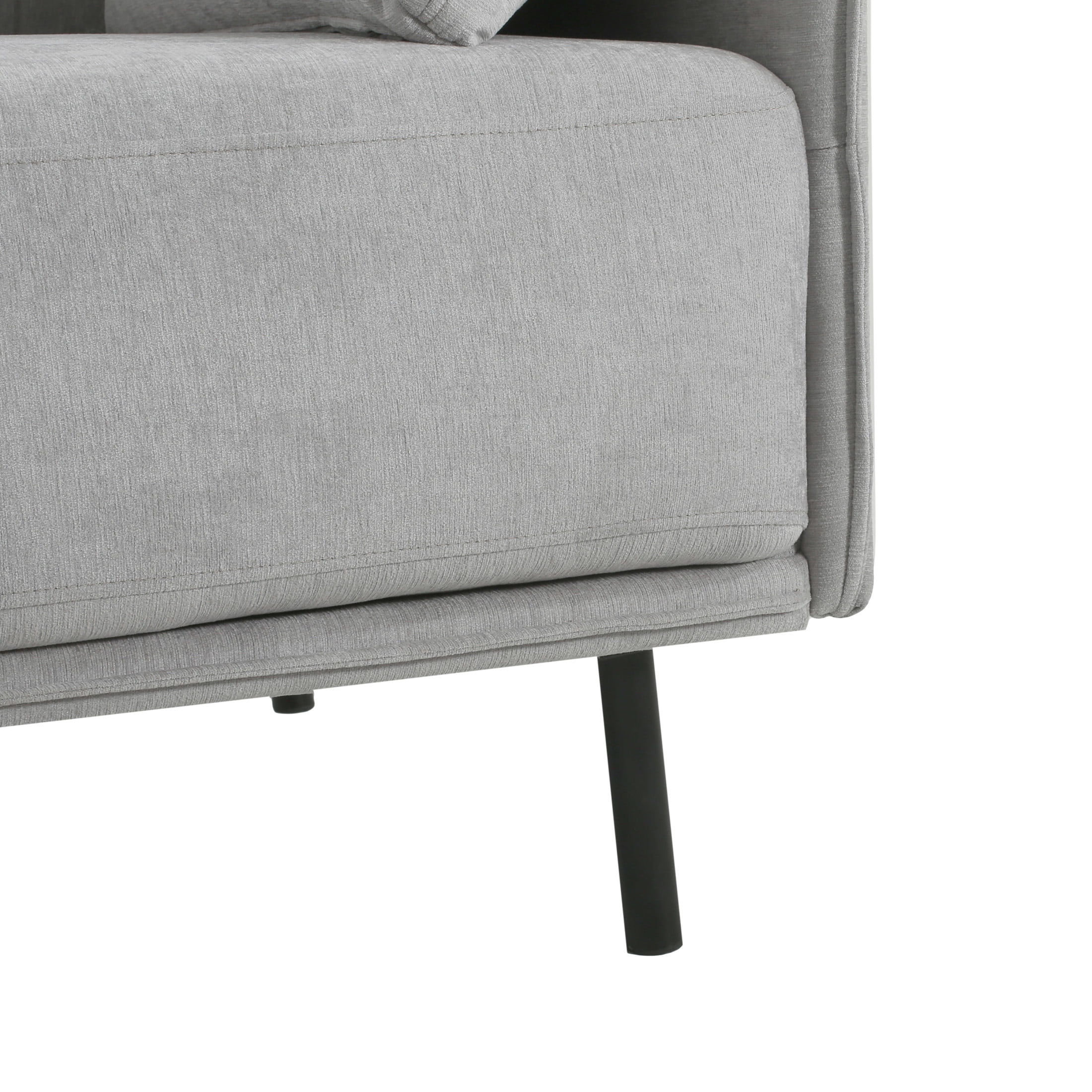 Noble House Cozy Seating Lounge Chair Vintage Chair with Steel Leg for Living Room, Light Grey