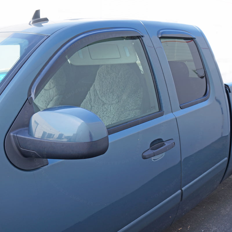 CBX Auto 2pc Sun/Rain Guard Window Deflector for 07-13 Silverado/Sierra 2D/2DR Regular Cab Vent Shade Window Visors 