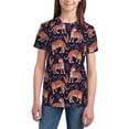 thumbnail image 2 of Fuzoiu Leopard Print Print Youth Short Sleeve T-Shirt,Youth Dry-Fit Active Athletic T-Shirt,Short Sleeve Tops Tees for School, Sports, and Casual Wear, 2 of 6