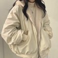 thumbnail image 5 of Thickened Double-sided Wear Corduroy Parkas Thin LightLong Sleeve Hooded Warm Woman Jacket Lady Overcoat Autumn Winter, 5 of 5