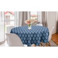 thumbnail image 1 of Asian Round Tablecloth, Floral Geometrical Elements Dots and Oval Shapes Oriental, Circle Table Cloth Cover for Dining Room Kitchen Decor, 60", Charcoal Grey Vermilion, by Ambesonne, 1 of 2