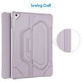 thumbnail image 6 of JETech Case for iPad 9.7-inch (2018/2017 Model, 6th/5th Generation), Double-fold Stand with Shockproof TPU Back Cover, Auto Wake/Sleep (Light Purple), 6 of 7