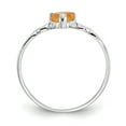 thumbnail image 2 of 10k White Gold Polished Geniune Citrine Birthstone Ring, 2 of 3