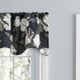 thumbnail image 3 of Ellis Curtain Magnolia Lined Scallop 3" Rod Pocket Valances for Windows 50" x 16" Black, 3 of 4