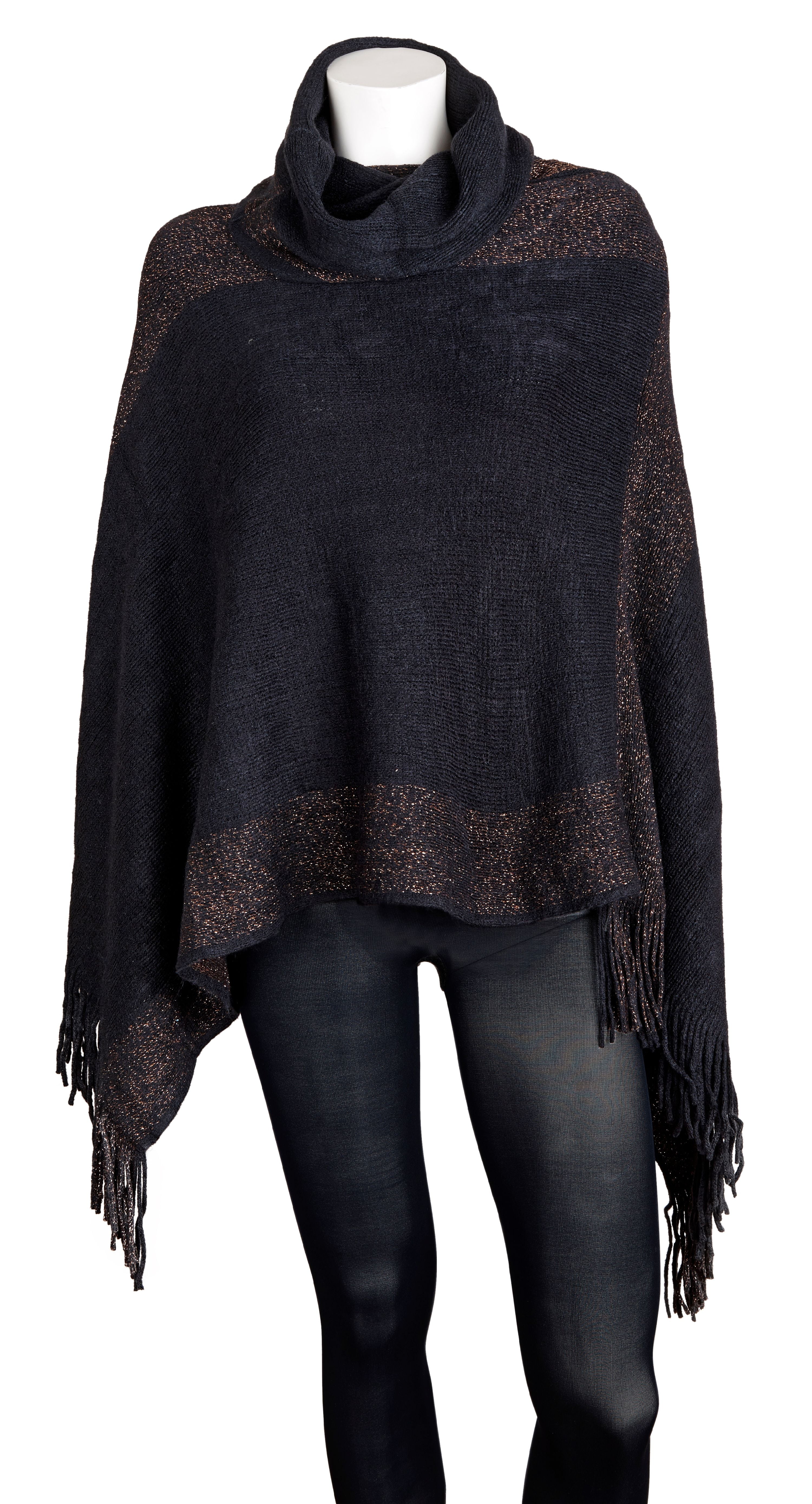 Sportoli Women's Thick Warm Knitted Winter Shawl Cape Poncho Wrap with