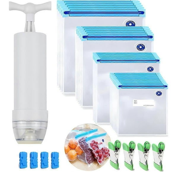 Sous Vide Cooking Bags - Set of 15 | BPA-Free Reusable Vacuum Seal Bags with Air Valve for Joule and Anova Cookers