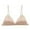 Beige, variant on Women's Silk Satin Triangle Bralette Soft Cup Wireless Smooth Comfortable with Chest Pad m