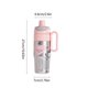 thumbnail image 3 of Vaso de agua aislado de acero inoxidable con asa | Modos de bebida doble: succión y directa | Termo de gran capacidad | Portátil para coche, viaje, oficina y desplazamientos | Filtro para té | Café, 3 of 6