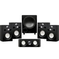 thumbnail image 1 of Fluance Reference Compact Surround Sound Home Theater 5.1 Channel Speaker System including 2-Way Bookshelf, Center Channel, Rear Surround Speakers and DB10 Subwoofer - Black Ash (X851BC), 1 of 8