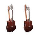 thumbnail image 4 of 12 String Acoustic / 6 String Acoustic, Double Sided, Travel, Dreadnought , Busuyi Guitar, (Brown) All Levels, 4 of 8