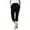Black, variant on HNMKIU Trendy Women's Casual Pants with Pockets and Elastic Belt Mid-Length Trousers for Effortless Style and Comfort Versatile for Every Occasion