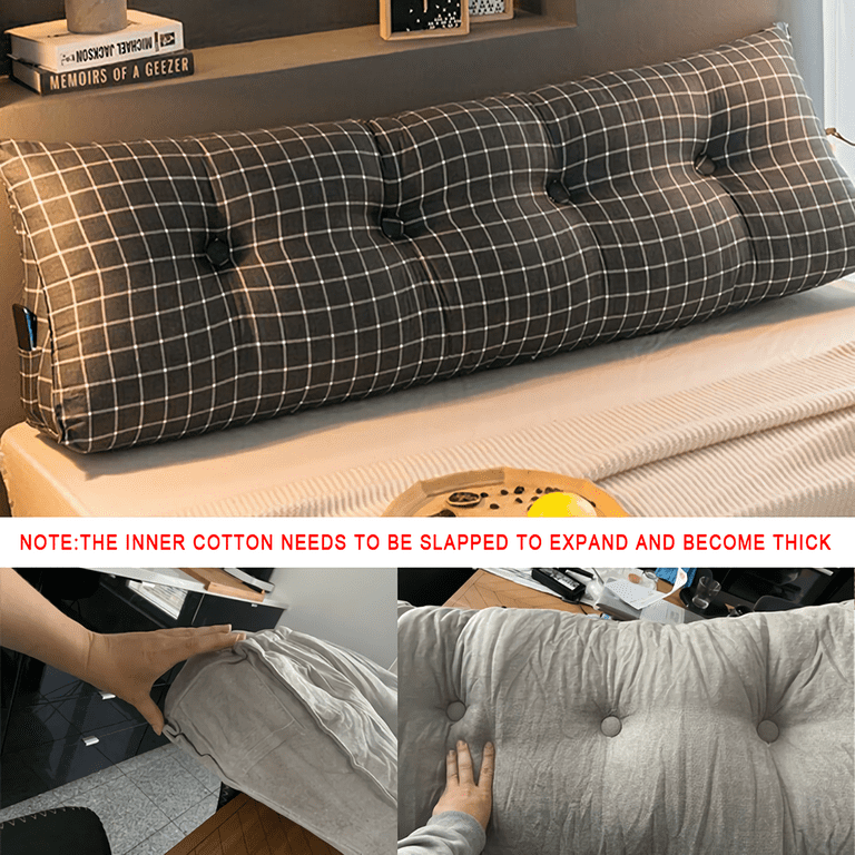 sofa Bed Large Filled Triangular Wedge Cushion Bed Backrest Positioning  Support Pillow Reading Pillow Office Lumbar Pad with Removable Cover