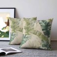 thumbnail image 2 of Pillow Covers 26x26 Set of 2, Tropical Leaves Throw Pillow Covers Decorative Couch Cushion Cover, Farmhouse Summer Green Banana Leaf Microfiber Soft Square Pillowcases for Bedroom Living Room Sofa, 2 of 9