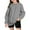 Grey, variant on Byoo Girls Sweatshirts Long Sleeve Crew Neck Solid Color Pullover Girls Winter Warm Oversized Autumn Winter Sweatshirt