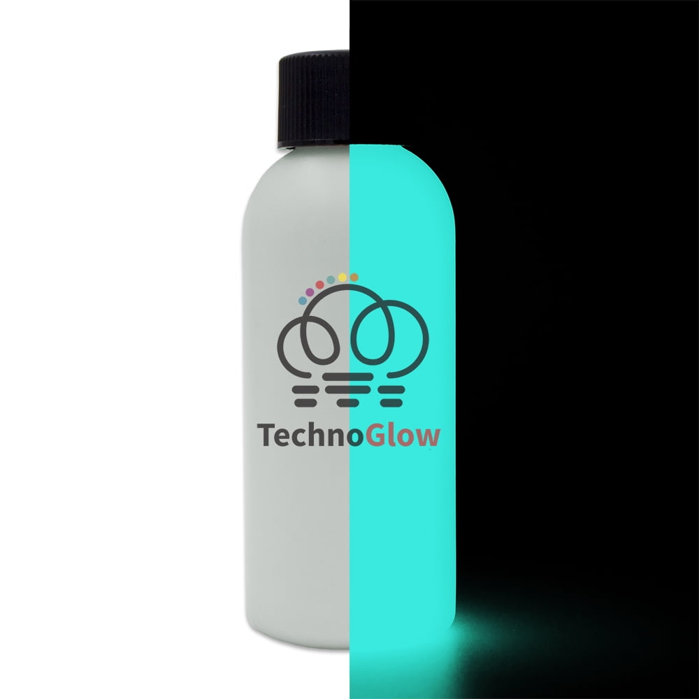 Glow in the Dark Paint, Invisible Aqua - 1 fl oz Techno Glow Paints - Walmart.com