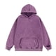 thumbnail image 3 of MHFRRA Sudadera con Capucha de Peso Pesado, Lavada, Suave y Cálida, con Bolsillo Frontal para Uso Informal Púrpura, 3 of 3