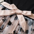 thumbnail image 6 of Toddler Children Girls Fly Sleeve Flowers Prints Bowknot Dresses Mesh Dress Clothes Girl First Birthday Outfit Girl Dress Size 16 Toddler Girl 5t Rainbow Long Sleeve 4 Years Old Girl Clothes Belle, 6 of 9