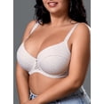 thumbnail image 4 of LJVOGUES Lace Bras for Women Full Coverage Underwire Bras Plus Size Lifting Lace Bra for Heavy Breast, 4 of 10