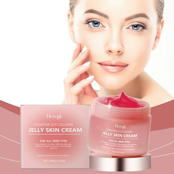 Hoygi Collagen Jelly Cream, Hydrating, Firming, Brightening Skin Facial Lightening Fine Lines Moisturizer