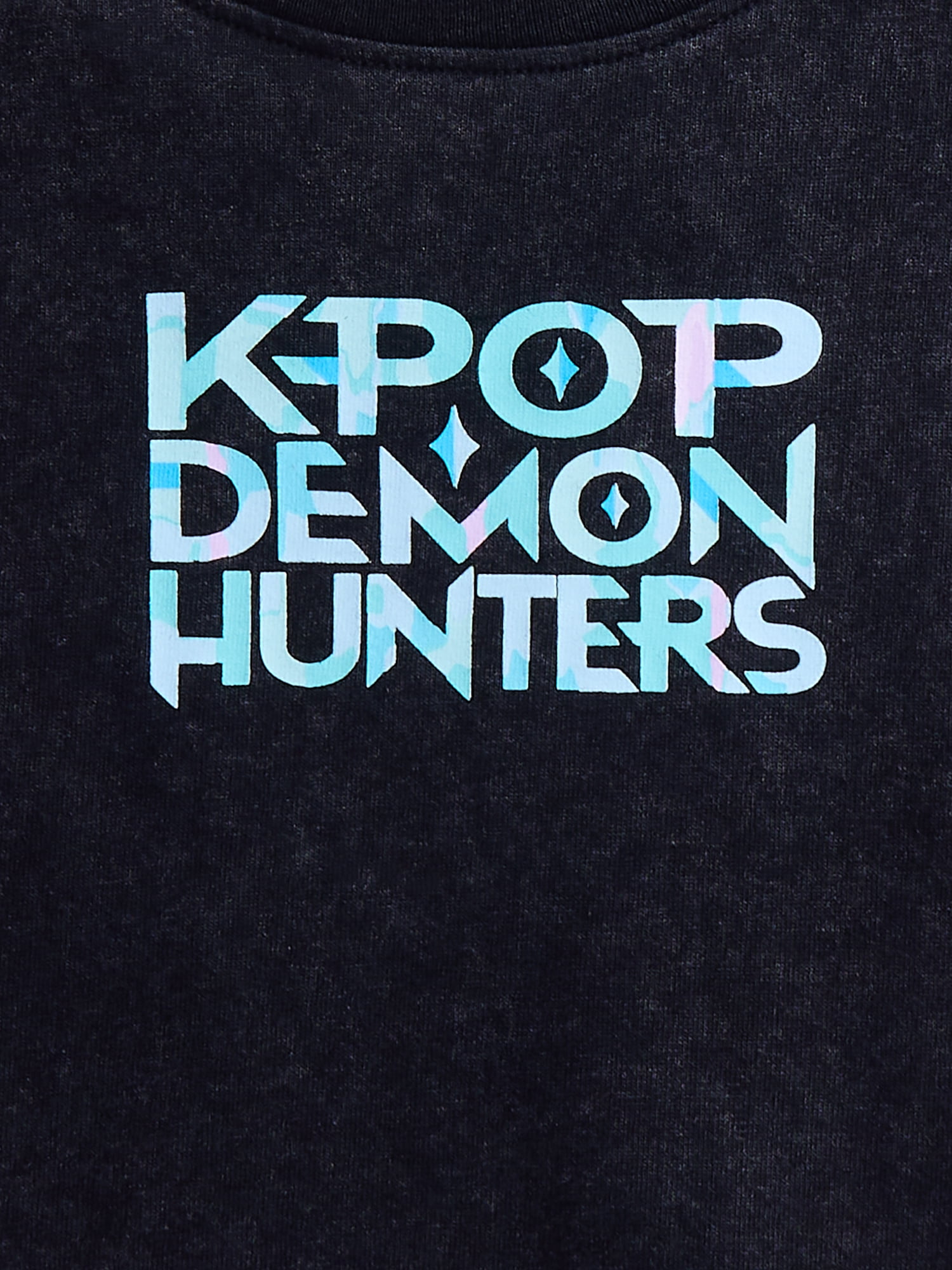 KPop Demon Hunters Girls Mineral Wash Graphic T-Shirt, Sizes 4-16
