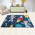 thumbnail image 3 of SKYSONIC Cute Little Astronaut Lightweight Carpet Mats Area Soft Rugs Floor Mat Doormat Decoration for Rooms Entrance 36x24 inches, 3 of 6