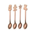 thumbnail image 2 of Abbracc 4 Pieces Christmas Coffee Spoons Ice Cream Spoon Tableware Kitchen Cutlery Small Option 3, 2 of 9