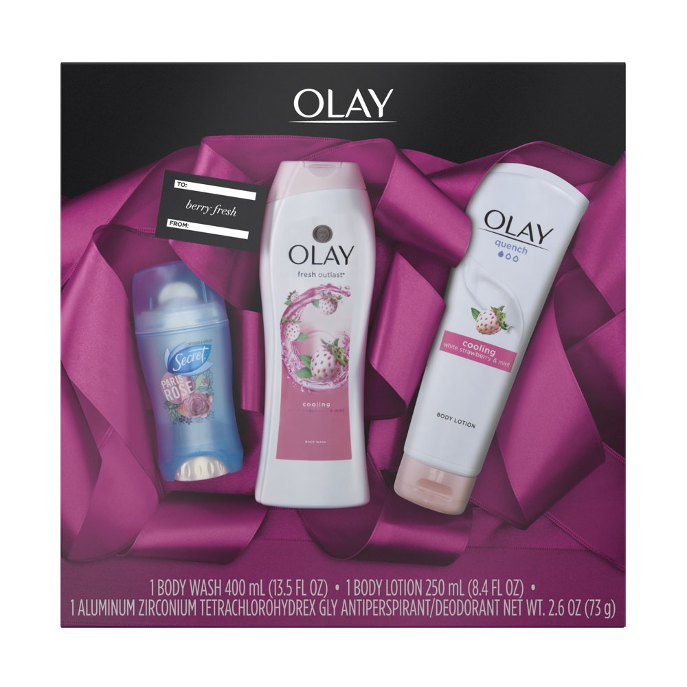 Olay Body Wash and Secret Antiperspirant and Deodorant Berry Fresh Gift