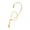 Gold Left ear, variant on Modern Geometric Ear Bone Clip for Women Distinctive Metal Twist Line Without Piercing Jewelry Statement Pieces
