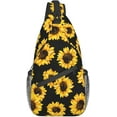 thumbnail image 2 of Unisex Lightweight Adjustable Strap Sling Bag, Sunflower, 2 of 7