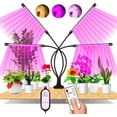 thumbnail image 1 of Lámpara para plantas, 80 LED, luz de crecimiento de 360°, iluminación hortícola con 4 cabezales, luz de crecimiento de plantas de espectro completo con temporizador automático - ENCENDIDO/APAGADO 4H/8, 1 of 5