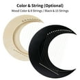 thumbnail image 2 of 8-string Crescent Moon Type Lyre G Key Portable Lyre Steel Wire Strings Stringed Instrument, 2 of 6