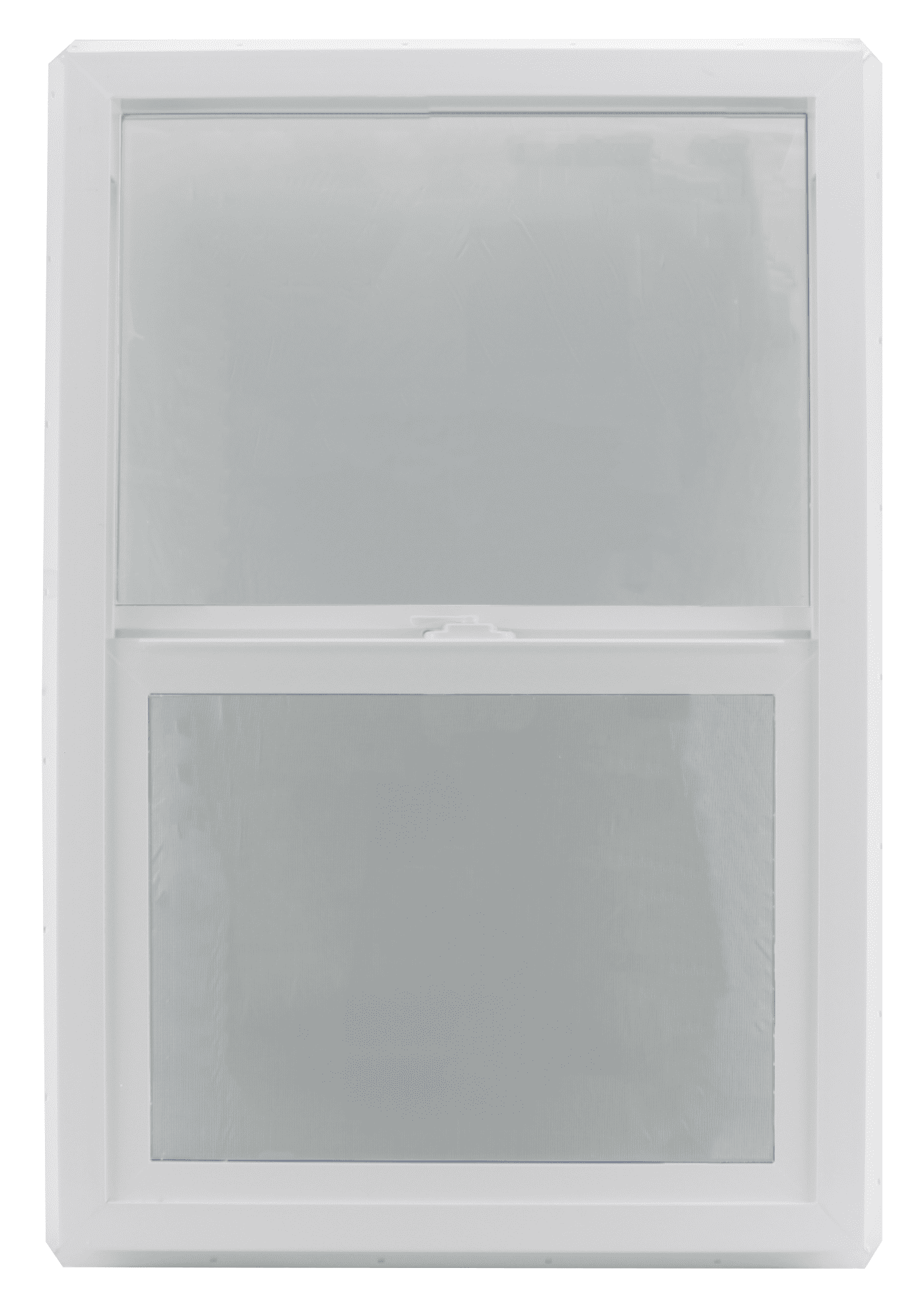 Shed Window and More 24" x 36" Double Pane Vinyl Clear Tempered Glass Low-E PVC Frame Vertical Slide