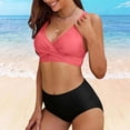thumbnail image 4 of HAIJIE Women's Summer Swimsuit 2026 Large Size Push Up Swimsuit with Cups Swimsuits Bikini Swimsuits Cover Ups Summer Dress for Women Beach Towel Wrap Skirt (Red,XL), 4 of 7