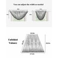 thumbnail image 6 of Waterfall Valances for Windows, Grey Vintage Kitchen Sheer Valance Curtains, Modern Abstract Art Oil Paiting Rod Pocket Elegant Swag Valances for Living Room Bedroom, 47.2"x38.5", 3 Panel, 6 of 8