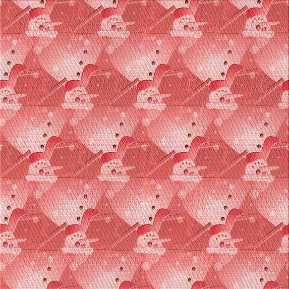 Ahgly Company Indoor Square Patterned Light Coral Pink Area Rugs, 8' Square
