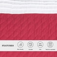thumbnail image 3 of HGmart Polyester Burgundy Strips 7-piece bedding set Q, 3 of 5