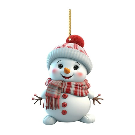 

Christmas Snowman Pendant Christmas Tree Cute Christmas Snowman Car Pendant Bag Hanging Decorated 2d Flat Acrylic Christmas Tree Pendant Beaded Garland Decorations Valentines Day Decorative Bowl