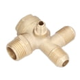 thumbnail image 1 of 4 Way Valves, Standard Size Cast Copper Check Valve Backflow Prevention With 21x16x16x10mm Thread For 1500w Air Compressor Repair, 1 of 8