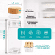thumbnail image 2 of 12pcs Tarros De Vidrio Para Especias Tapa Bambú Embudo 120ml, 2 of 5