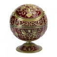 thumbnail image 2 of Cenicero, Cenicero Retro Decorativo Rojo Vino, Globo Floral Rosa Para Hombres, Regalo, Adorno Para El Hogar, Oficina, 2 of 7