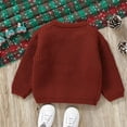 thumbnail image 3 of Toddler Boys Girls Reindeer Pullover Knitted Sweater Long Sleeve Crew Neck Soft Winter Warm Top for Kids Children, 3 of 4