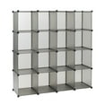 thumbnail image 4 of 16-Cube Storage Shelves with Doors, Modular Book Shelf Organizer Units, Plastic Clothing Storage Containers, Closet Cube Storage&Organizatier Containers, for Bedroom/Living Room/Office, A1753, 4 of 7