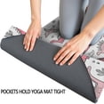 thumbnail image 3 of Pink Dinosaurs Palms Bones Pattern Hot Yoga Mat Towel Non Slip for Hot Yoga - Quick-Drying Yoga Mat Cover with 4 Corner Pockets with Travel Bag - Hot Yoga Towel Non Slip 70"x26", 3 of 6