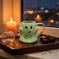 thumbnail image 4 of Gecau Halloween Themed Ghost Shape Mug Weird Drinking Cup Ceramic Ideal Decor for Halloween Party Home Must Have Gift 450ml, 4 of 6