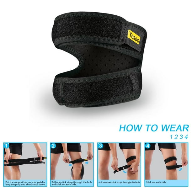 Greensen Sports Adjustable Dual Patella Knee Support Strap Protector Band  Bandage for Knee Pain Relief, Adjustable Neoprene Knee Brace Support for  Running, Arthritis, Jumper, Injury Recovery 