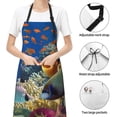 thumbnail image 5 of Bingfone Colorful Coral Reef Apron Gifts For Men, Women Professional Grade Chef Apron For Kitchen,Bbq & Grill, 5 of 8