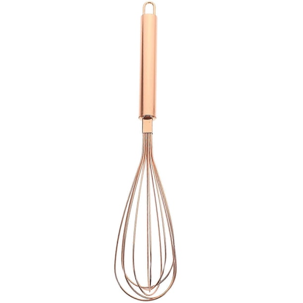 Hand Whisk Manual Stainless Steel Rose Gold with Easy Clean-Up Large Whisk for Kitchen Supplies