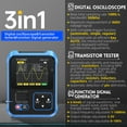 thumbnail image 3 of 3in1 Digital Oscilloscope Transistor Tester Function Signal Generator Meter Handheld Oscilloscope 2.4inch TFT Display 10MS/s Sample Rate 500KHz Bandwidth Oscillometer, 3 of 8